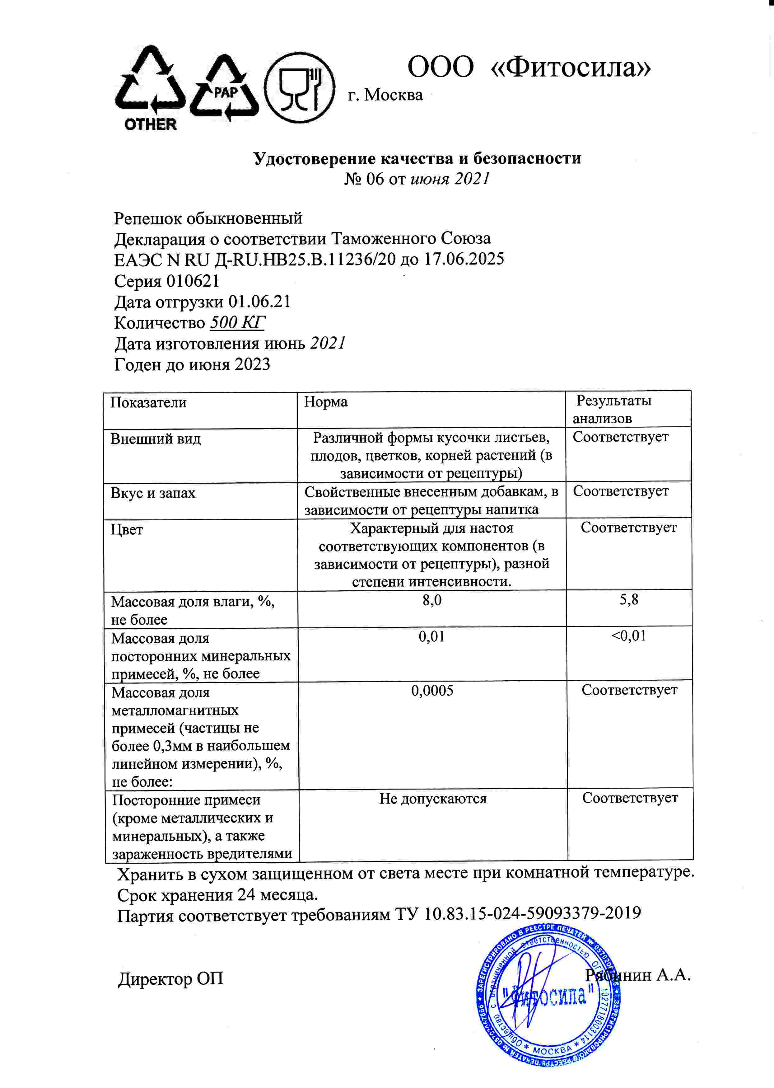 Паспорт №010621